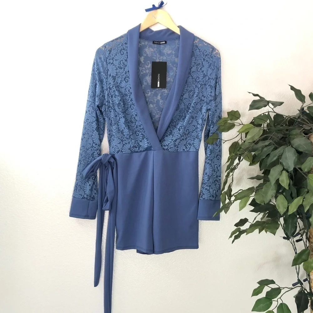 NWT Fashion Nova Lace Top Romper